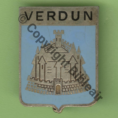A0978 1965.83 EL.41 VERDUN METZ argente  DrP+Past lisse Dos Guilloche dore 27x36mm Src.Y.GENTY 4Eur04.12 